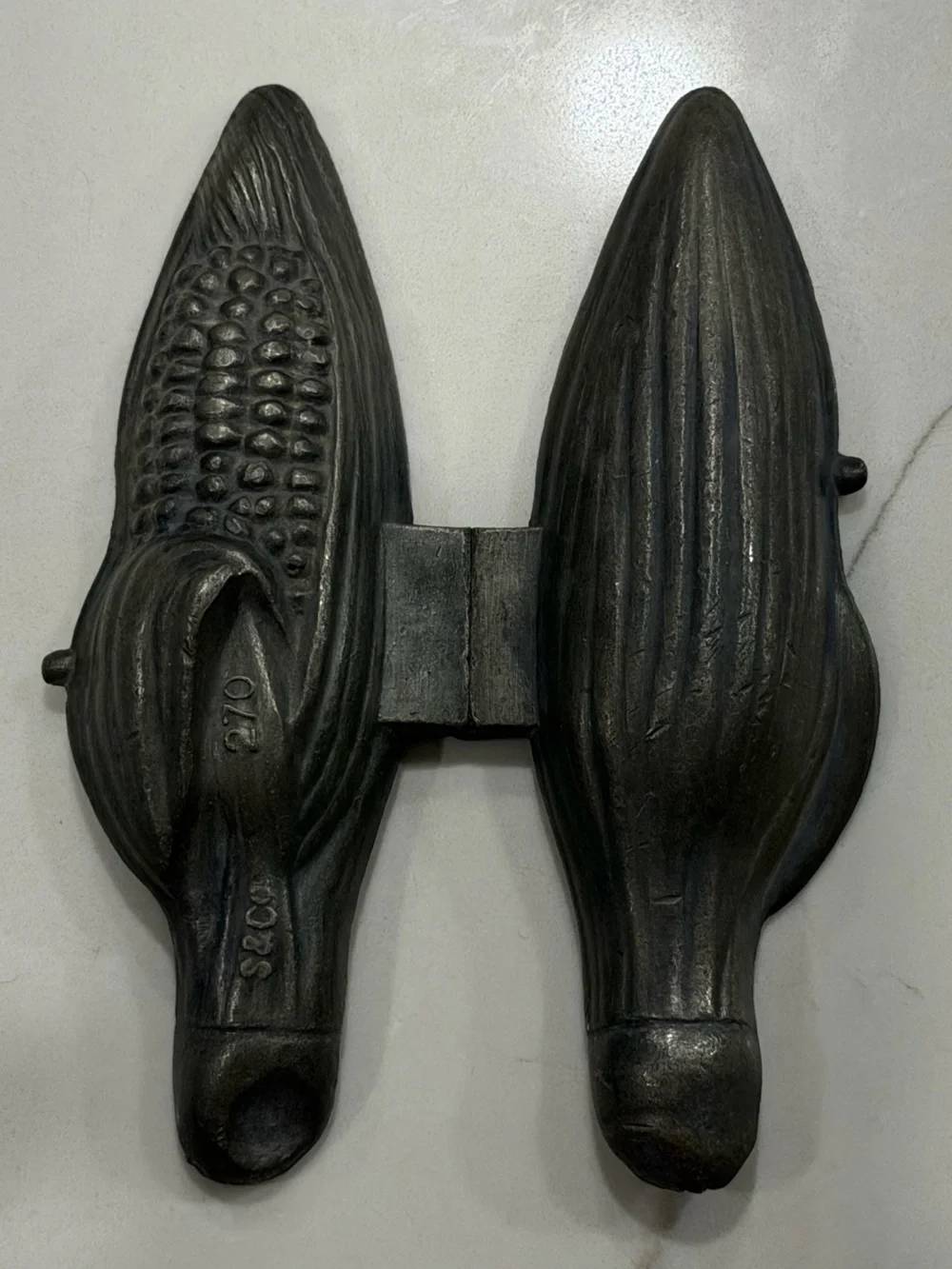 Antique Schall & Co. Pewter Ear of Corn Chocolate / Ice Cream Mold